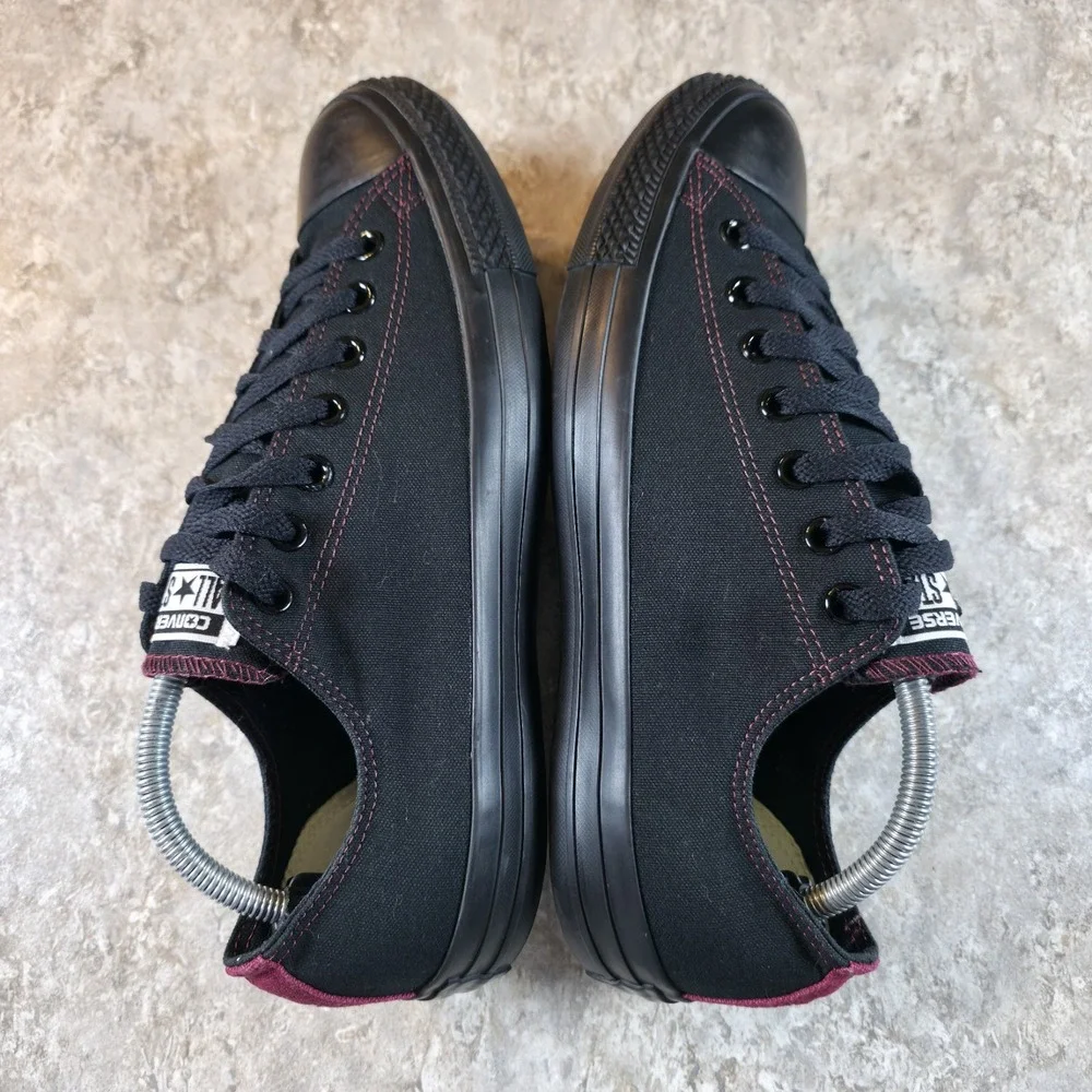 Converse Low Top Black Burgundy Sneakers 146639C 
